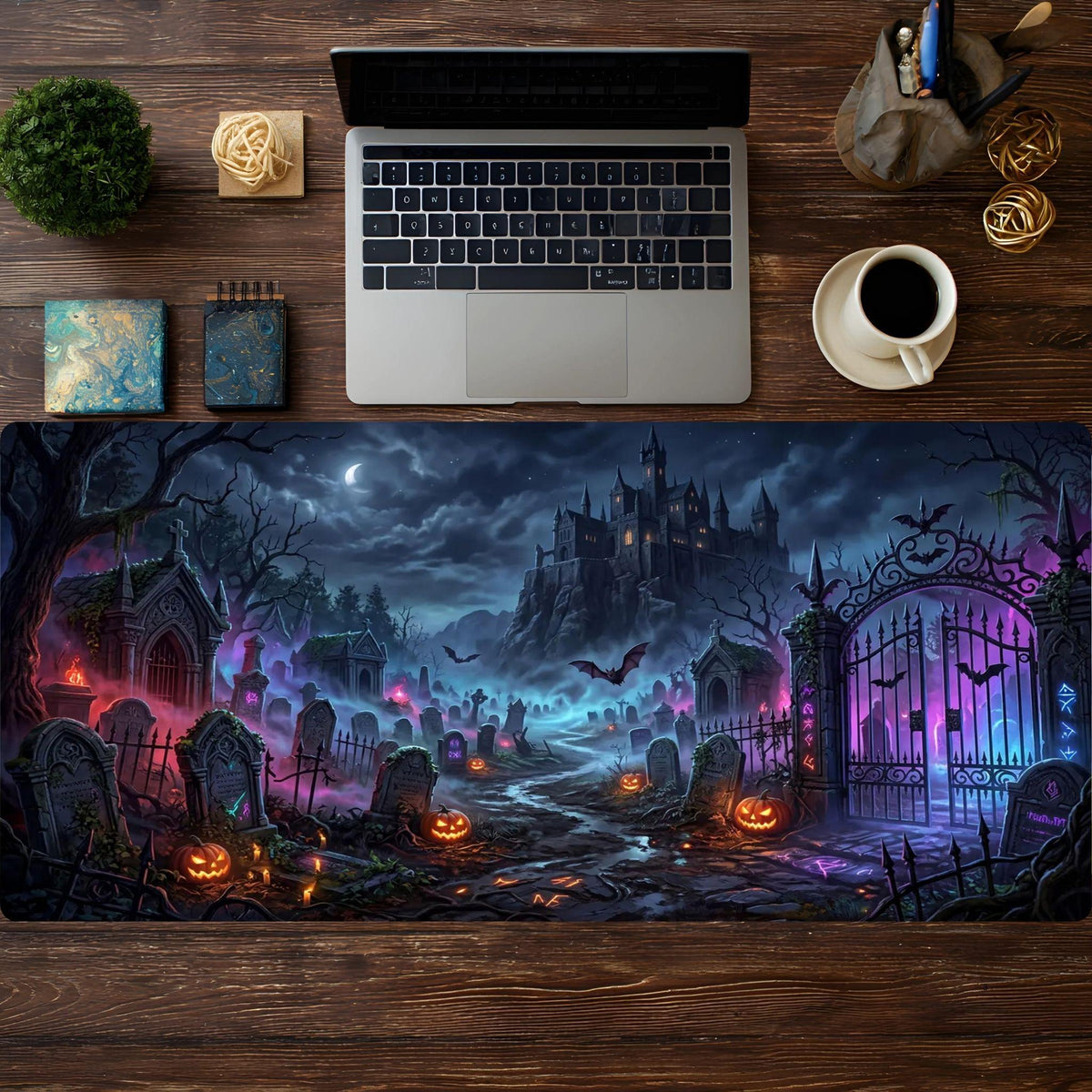 A Spooky Halloween Night Desk Pad