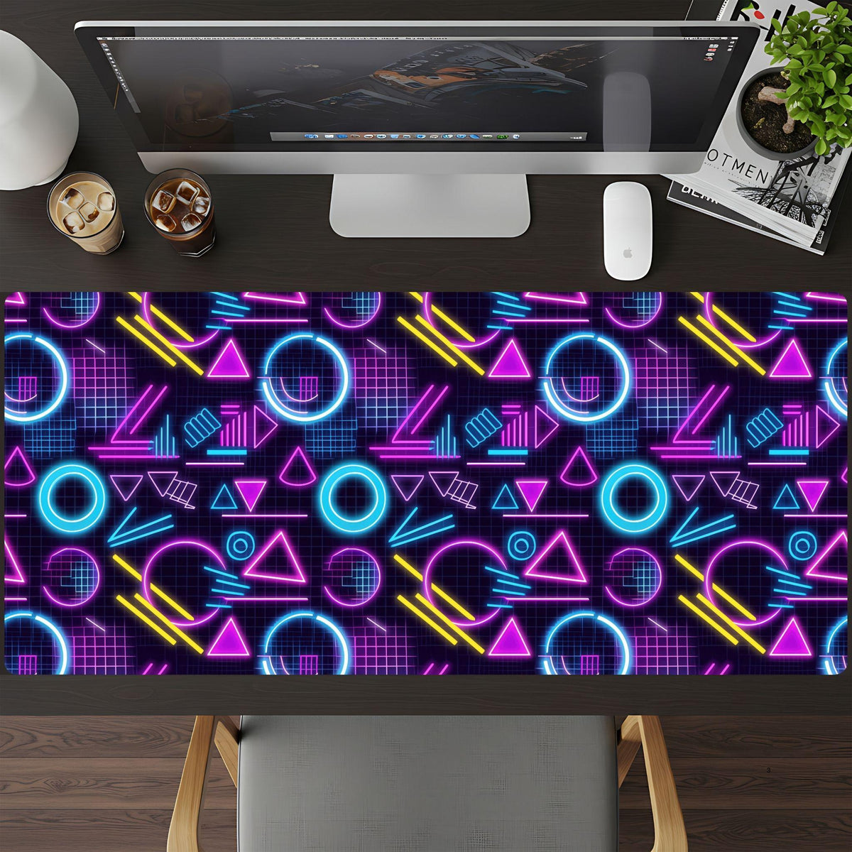 80's Grid Desk Pad