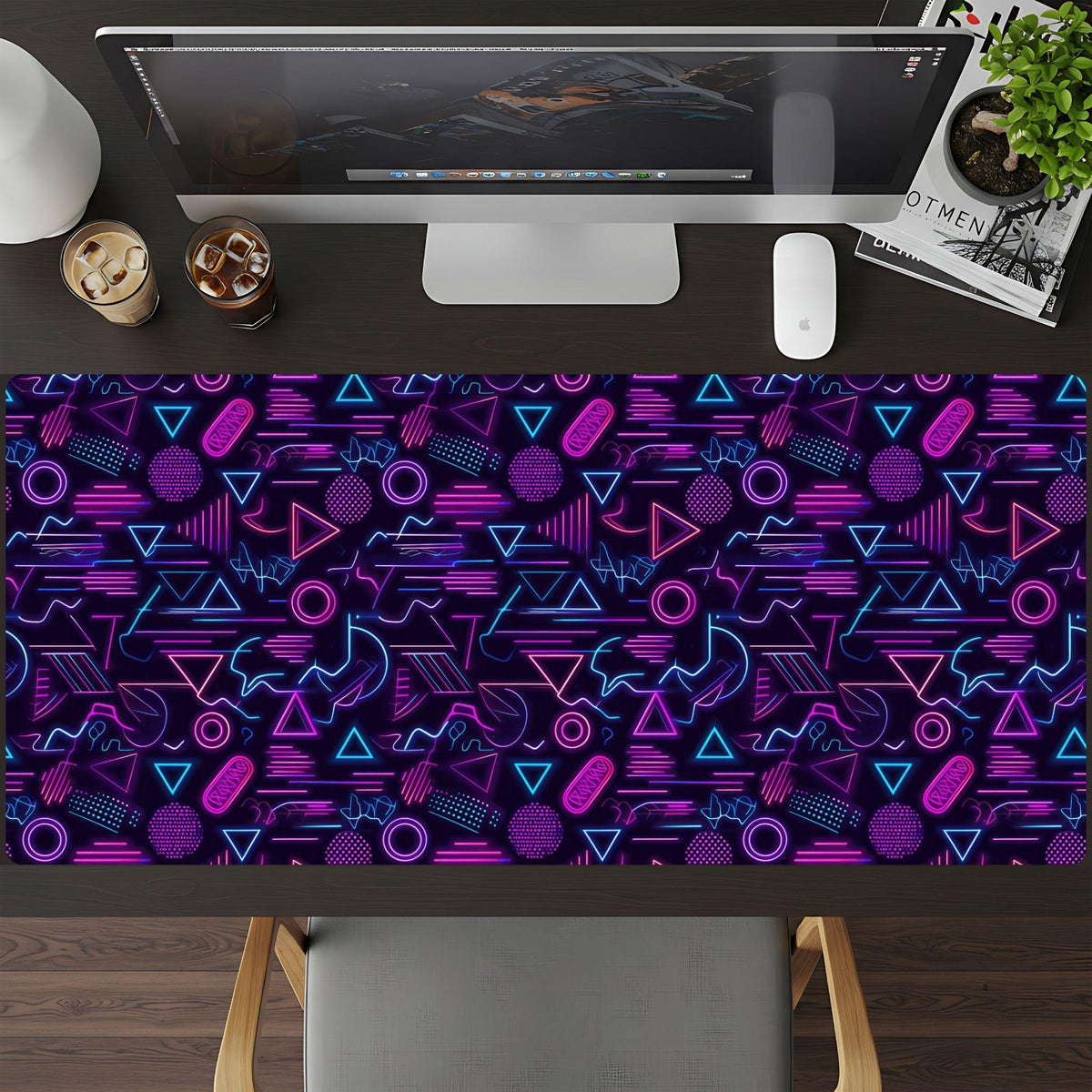 Neon 80's Desk Pad