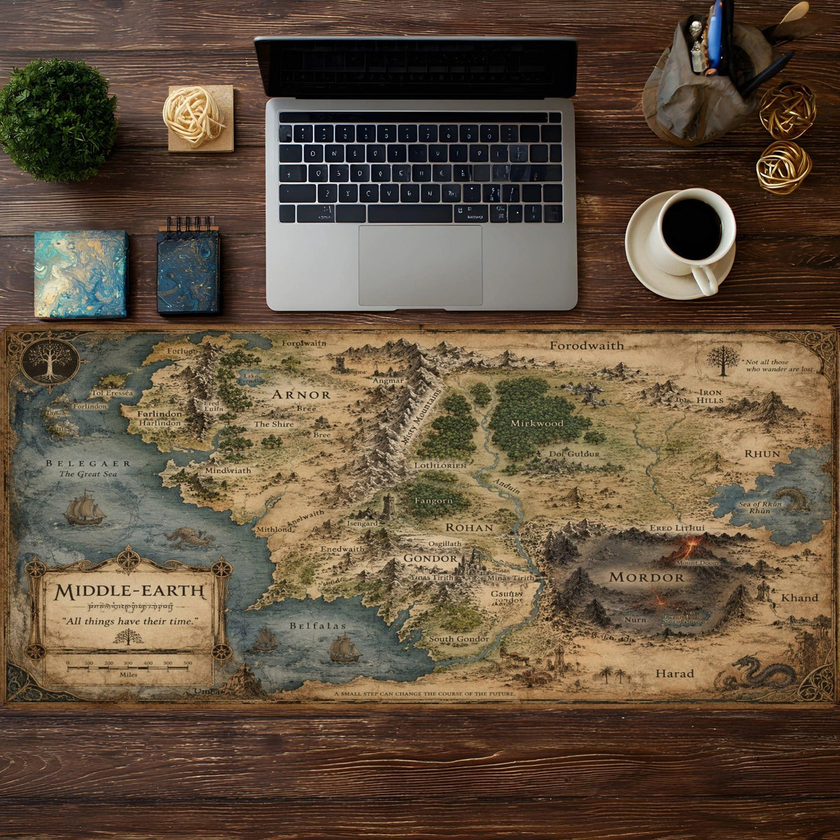The Middle Earth Map in Color