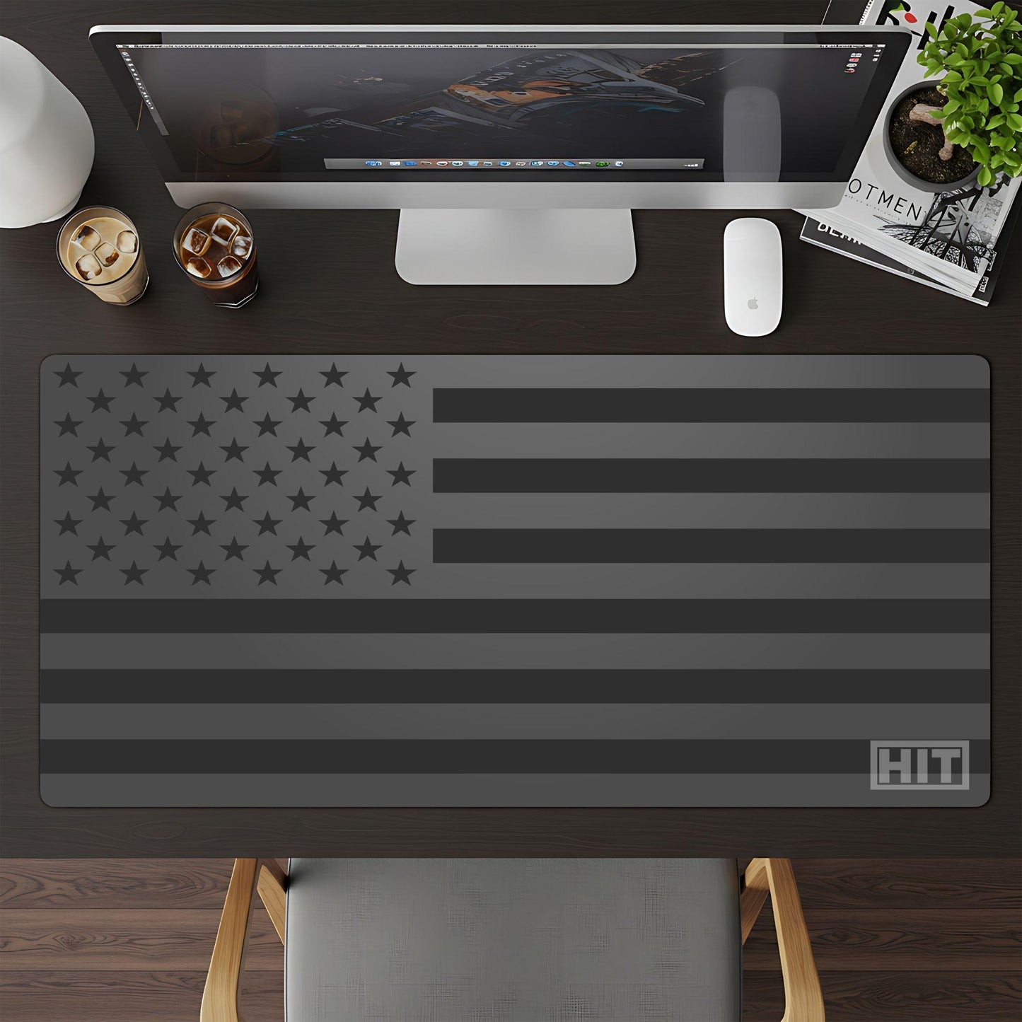 Grey American Flag