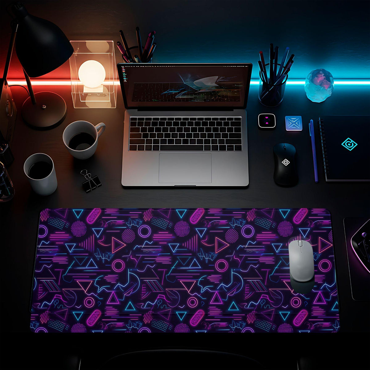 Neon 80's Desk Pad