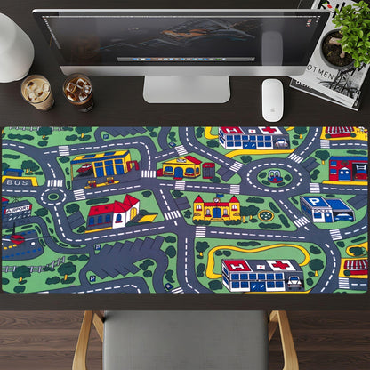80's Nostalgia City Map Desk Pad - HEYITSTRENDY