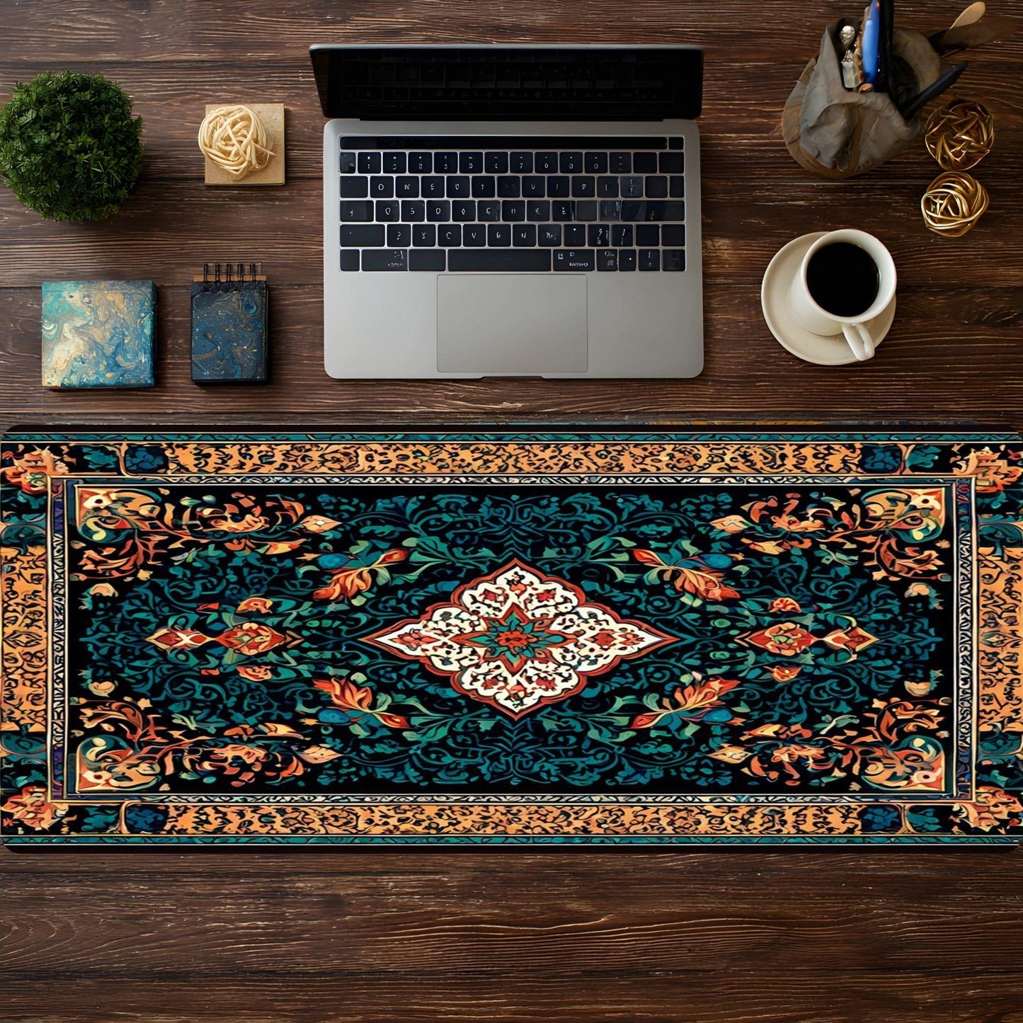 Blue and Gold Persian Rug - HEYITSTRENDY