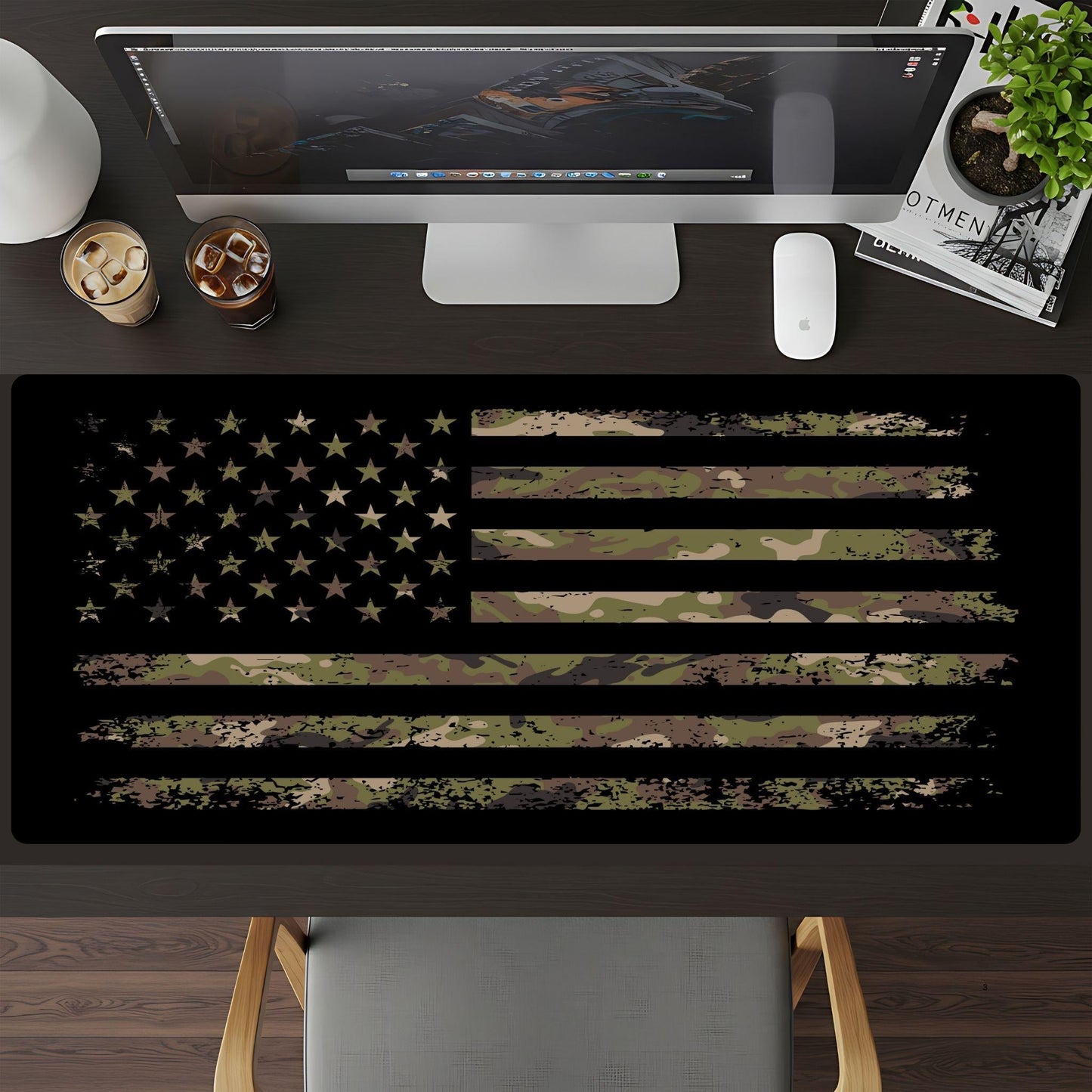 Camo USA Flag Desk Pad - HEYITSTRENDY