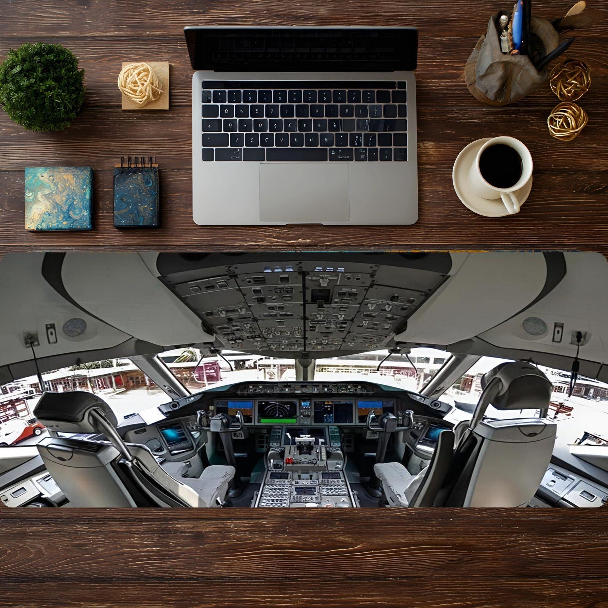 Commercial Airplane Cockpit Desk Pad - HEYITSTRENDY