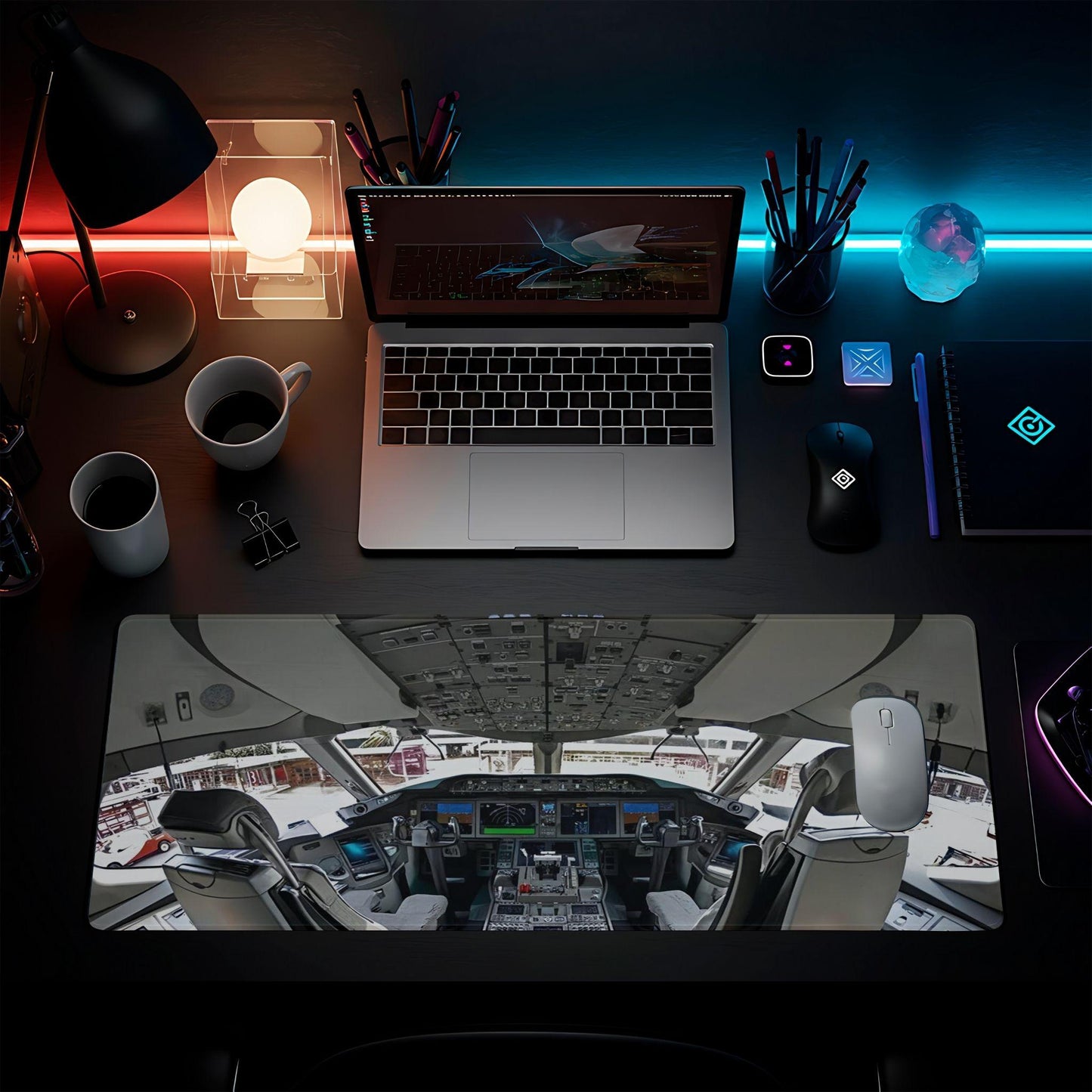 Commercial Airplane Cockpit Desk Pad - HEYITSTRENDY