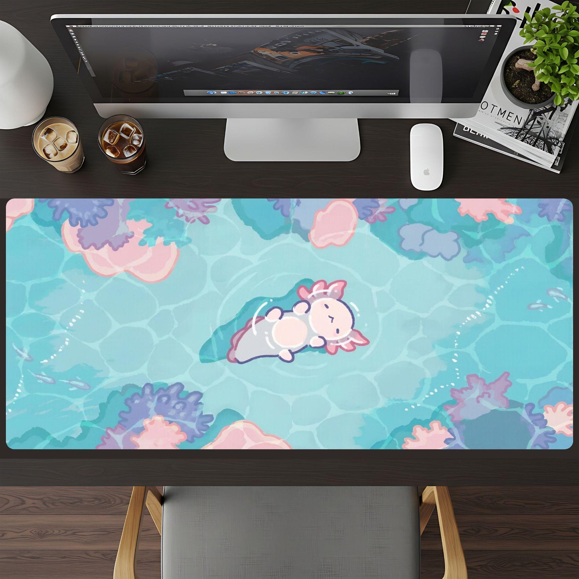 Cute Axolotl in the Pool - HEYITSTRENDY