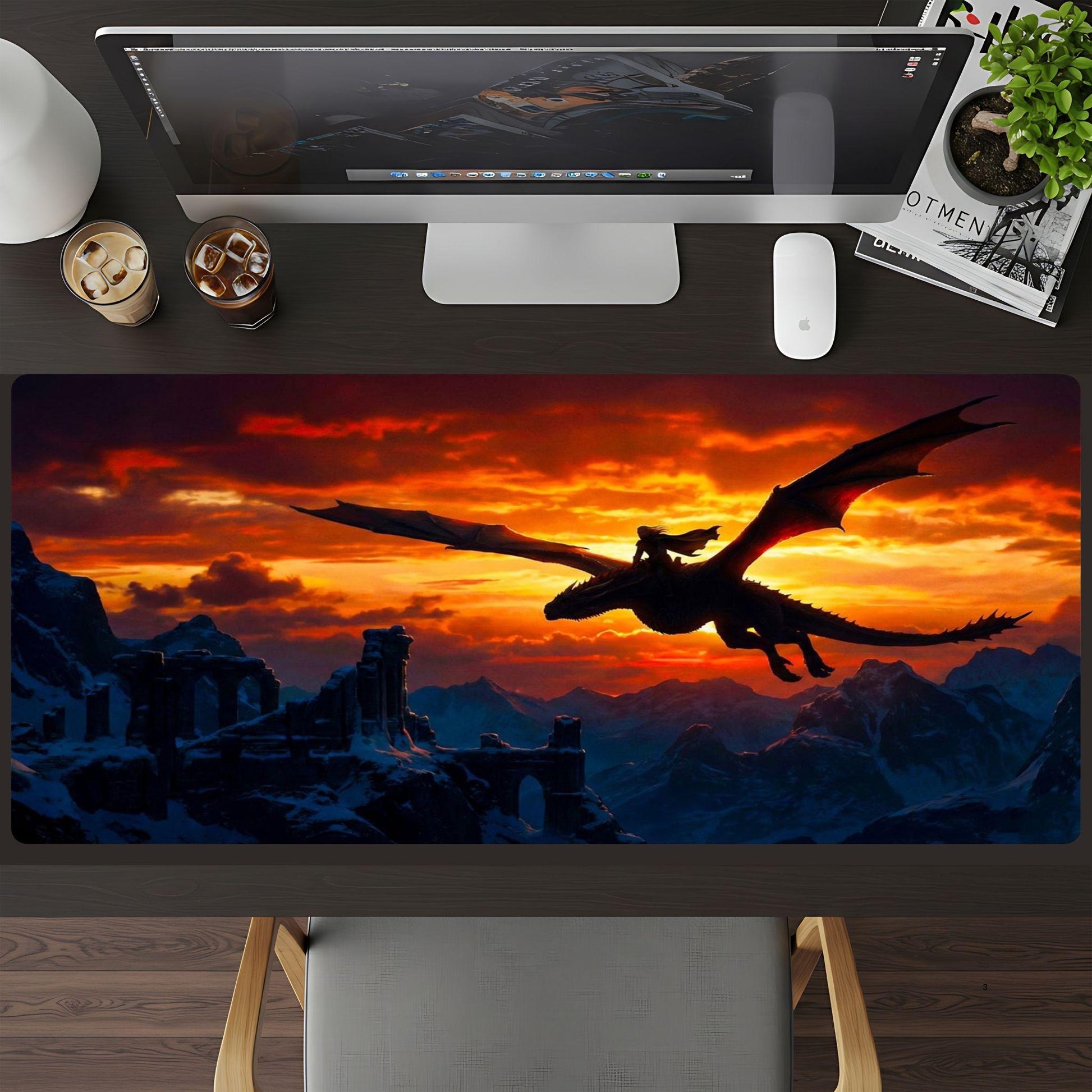 Dragon Rider Sunset Desk Pad - HEYITSTRENDY