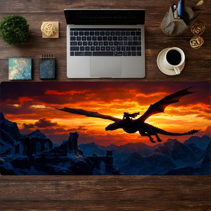 Dragon Rider Sunset Desk Pad - HEYITSTRENDY