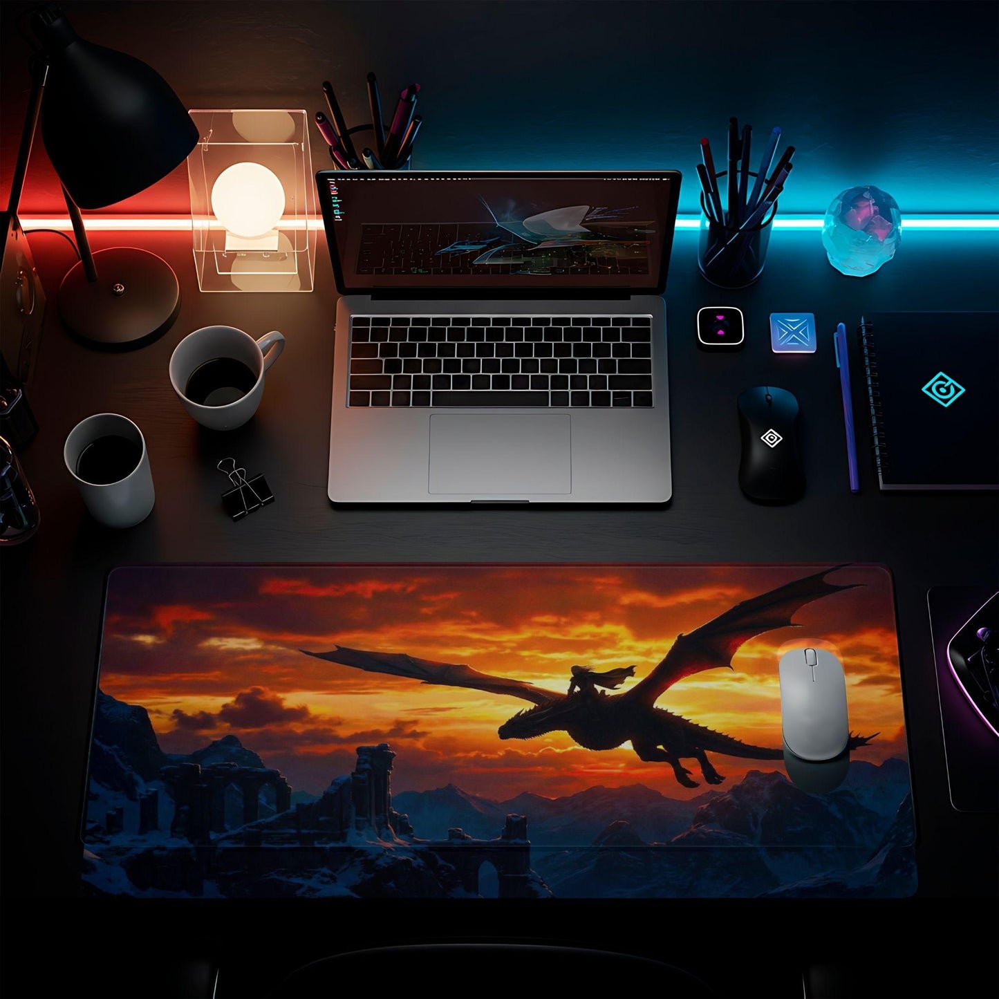 Dragon Rider Sunset Desk Pad - HEYITSTRENDY