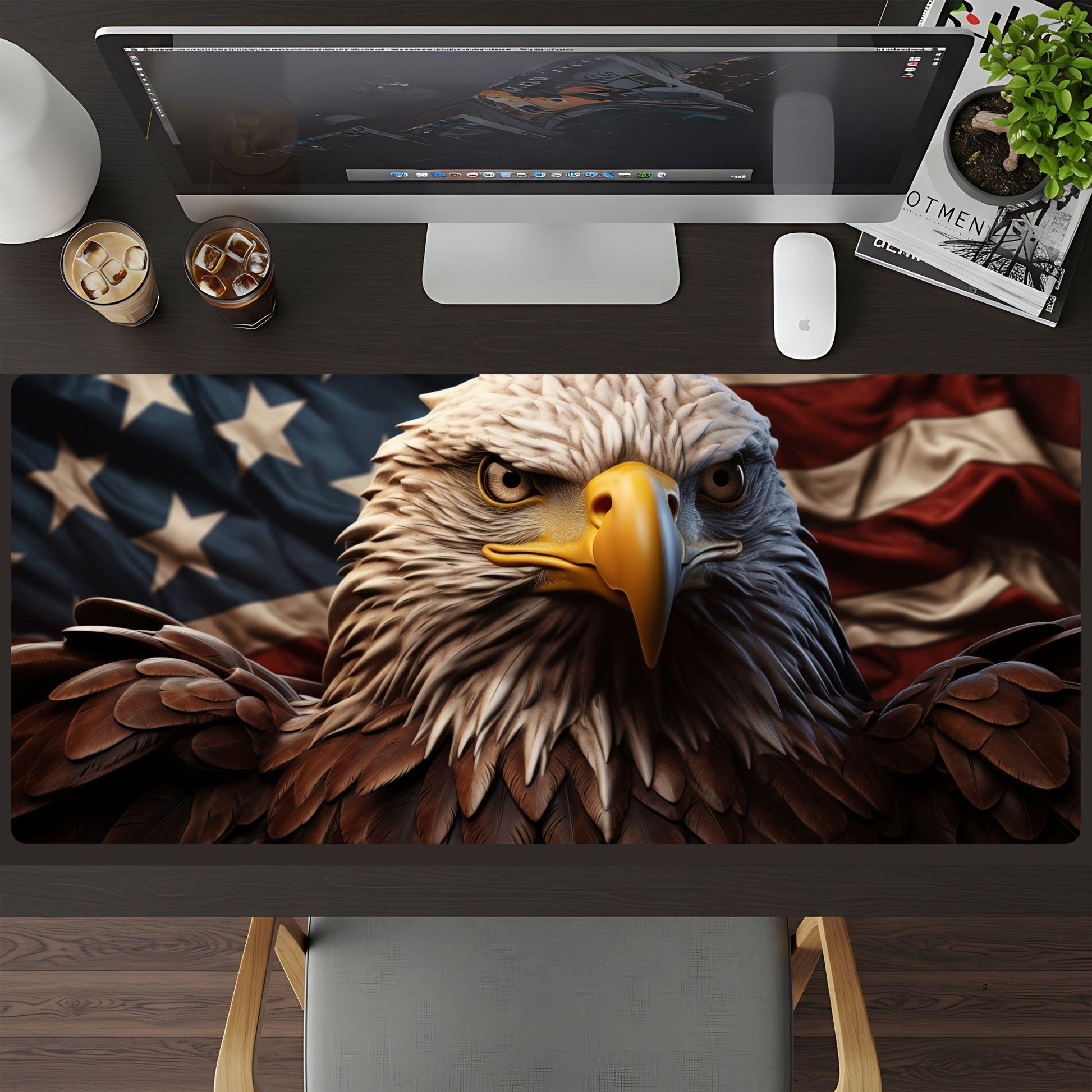 Eagle Flag Desk Pad - HEYITSTRENDY