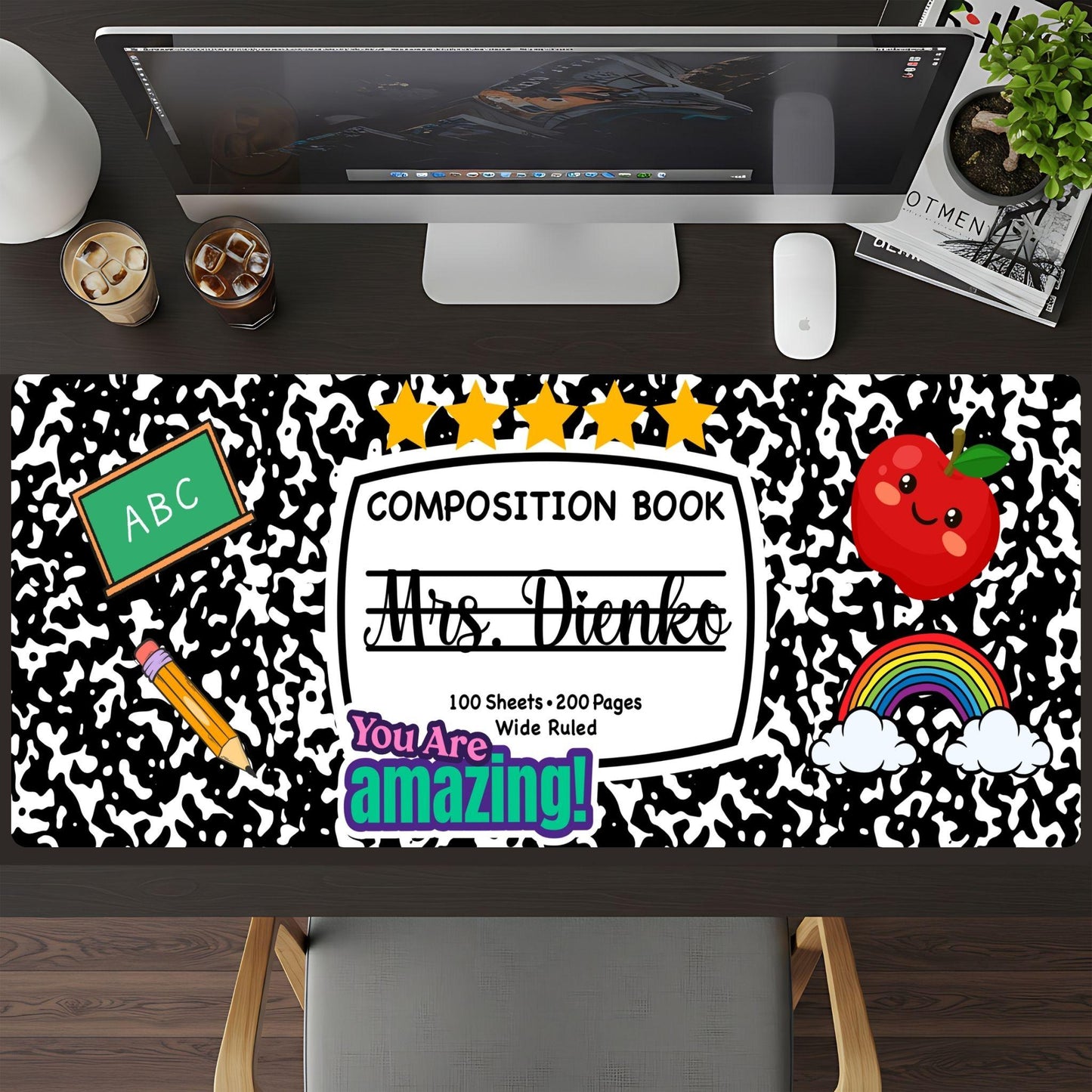 Elementary Teacher Composition Desk Pad - HEYITSTRENDY