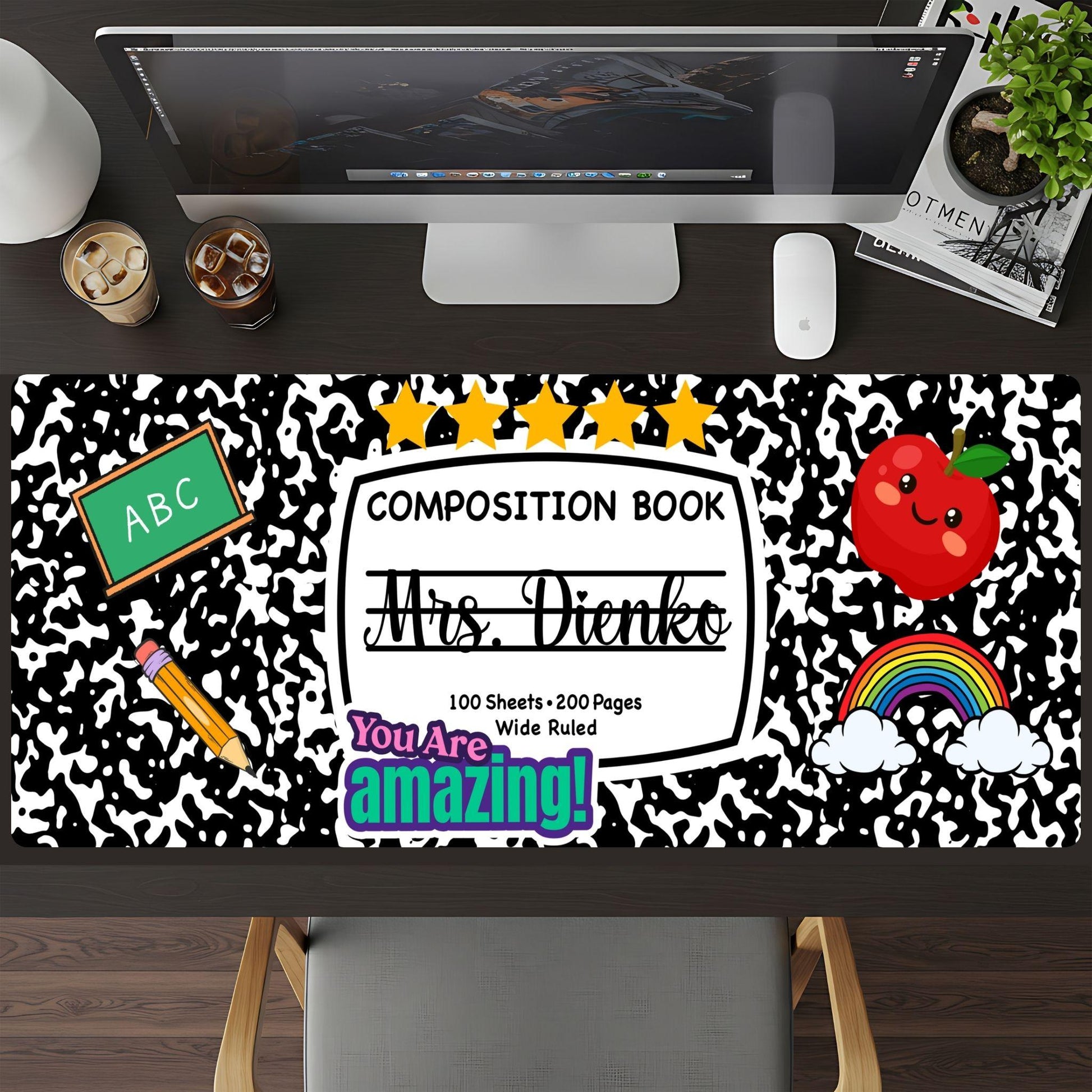Elementary Teacher Composition Desk Pad - HEYITSTRENDY