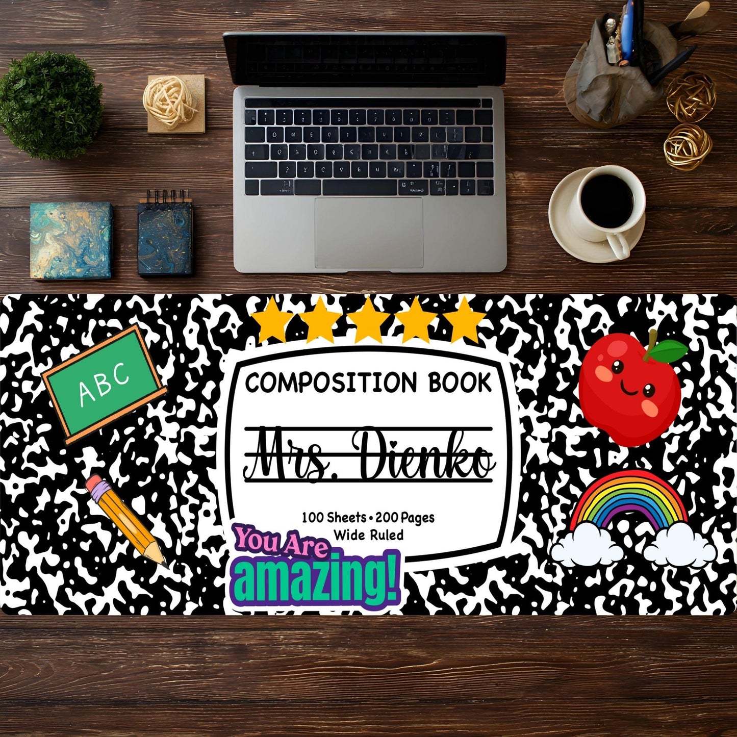 Elementary Teacher Composition Desk Pad - HEYITSTRENDY