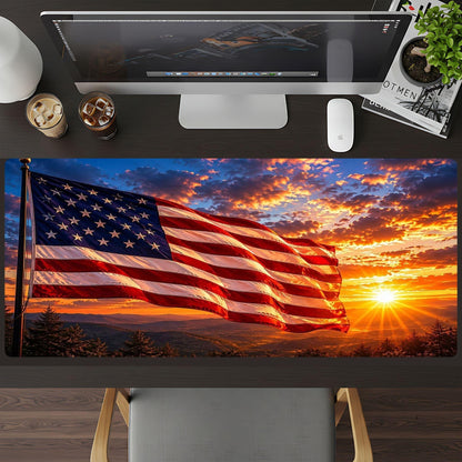 Flag in the Sunrise Desk Pad - HEYITSTRENDY