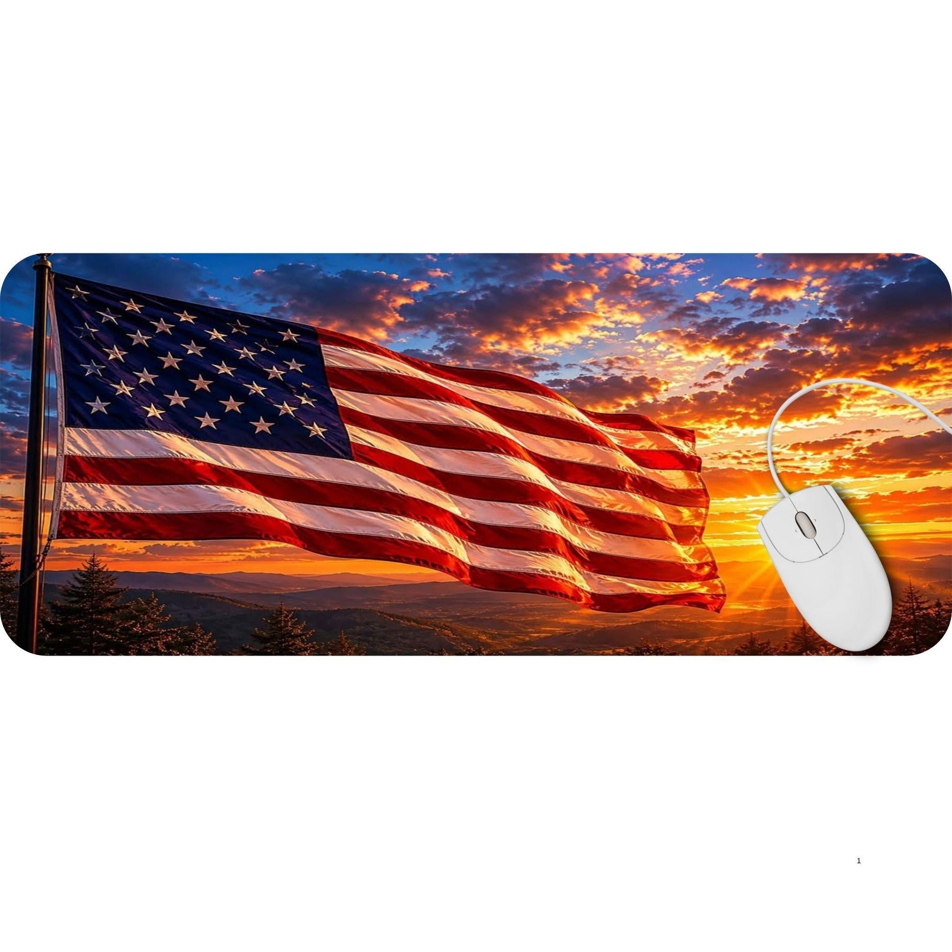 Flag in the Sunrise Desk Pad - HEYITSTRENDY