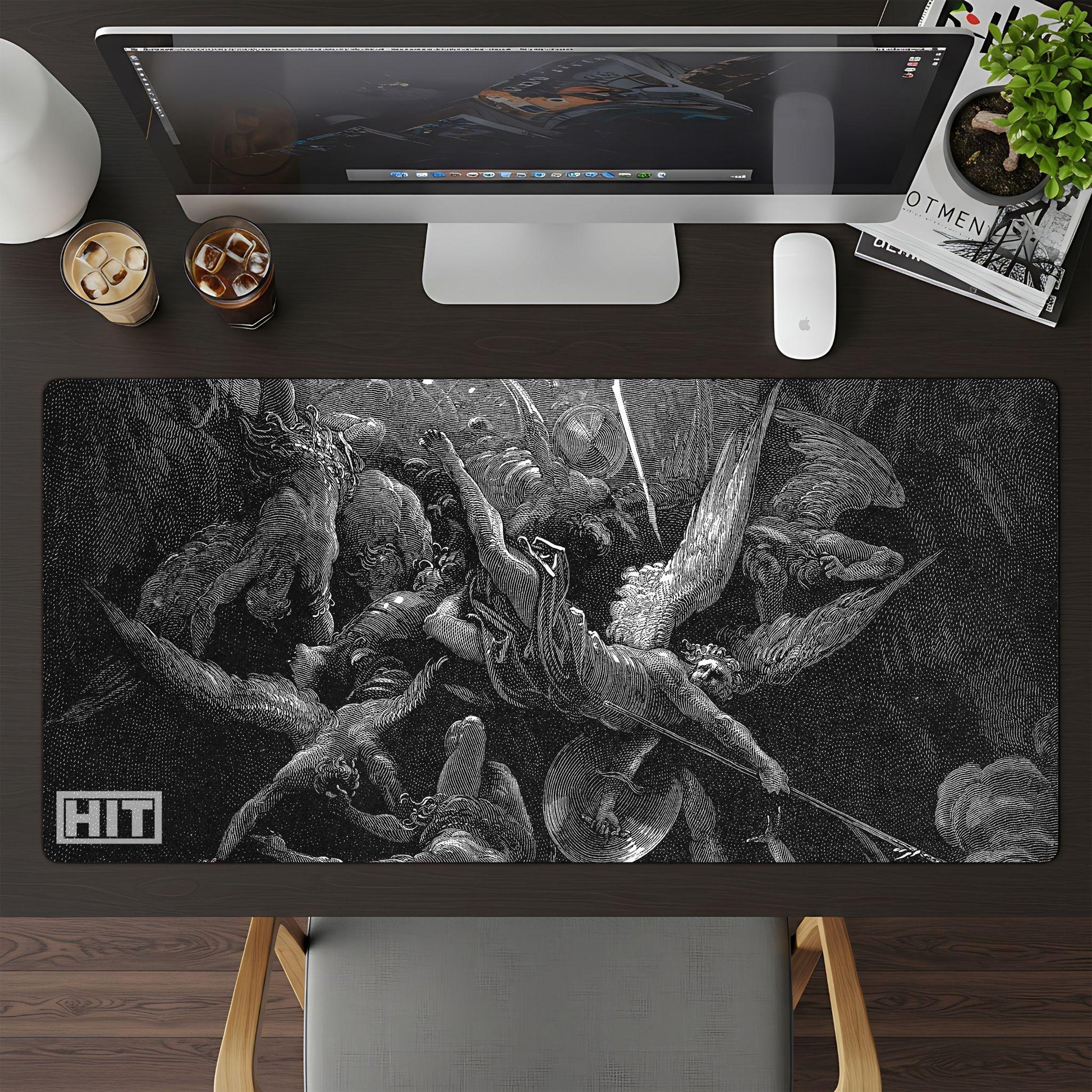 Gothic Angel Fight Desk Pad - HEYITSTRENDY
