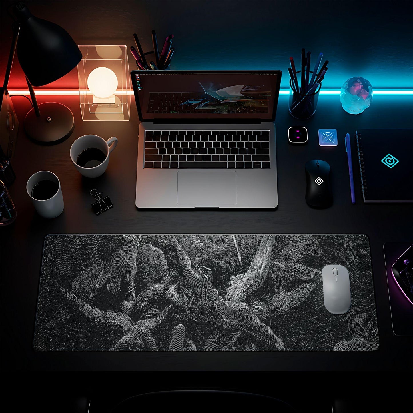 Gothic Angel Fight Desk Pad - HEYITSTRENDY
