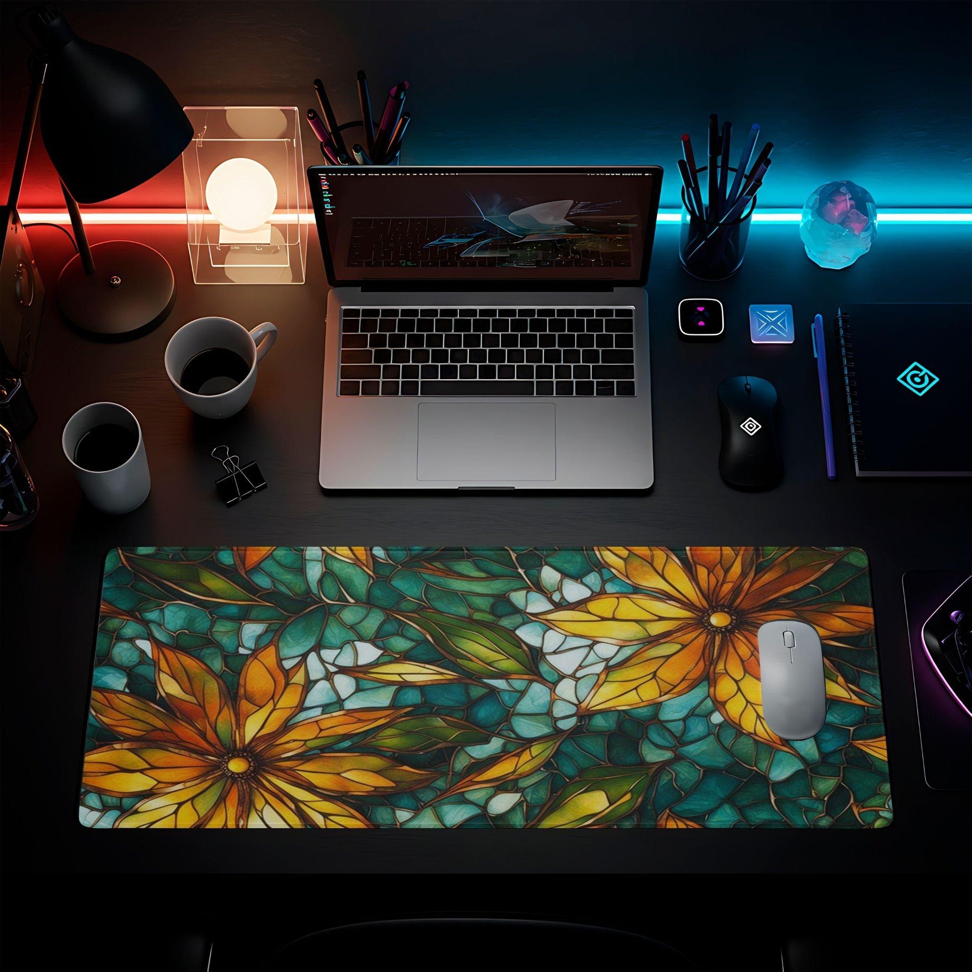 Green Floral Stained Glass - HEYITSTRENDY