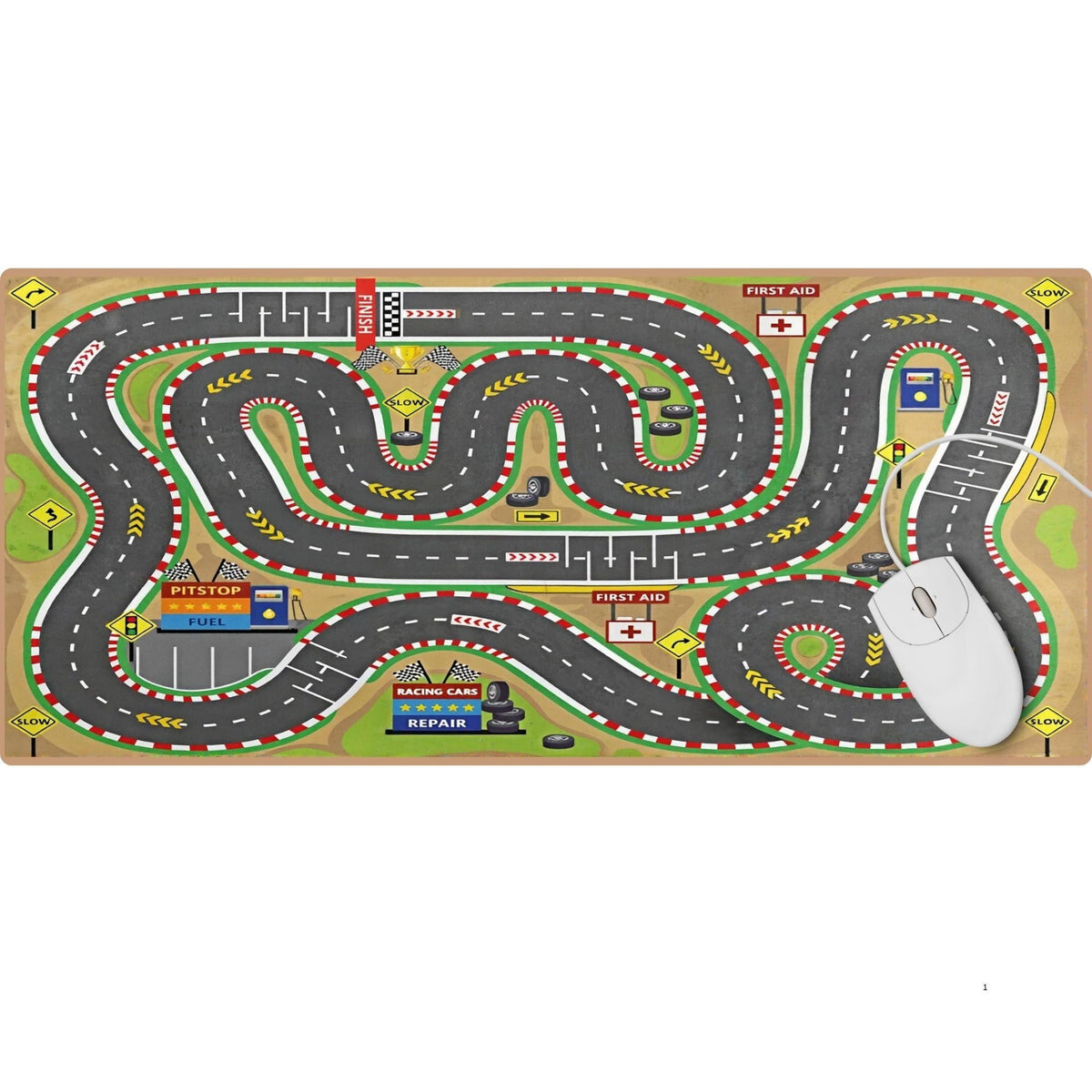 Kids Race Track Desk Pad - HEYITSTRENDY