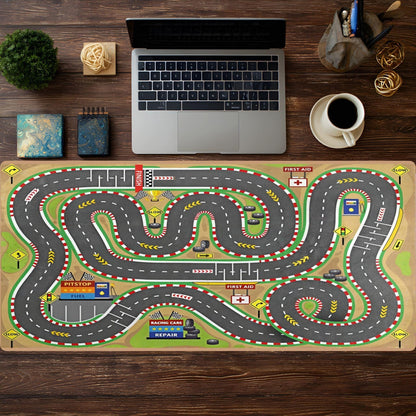 Kids Race Track Desk Pad - HEYITSTRENDY
