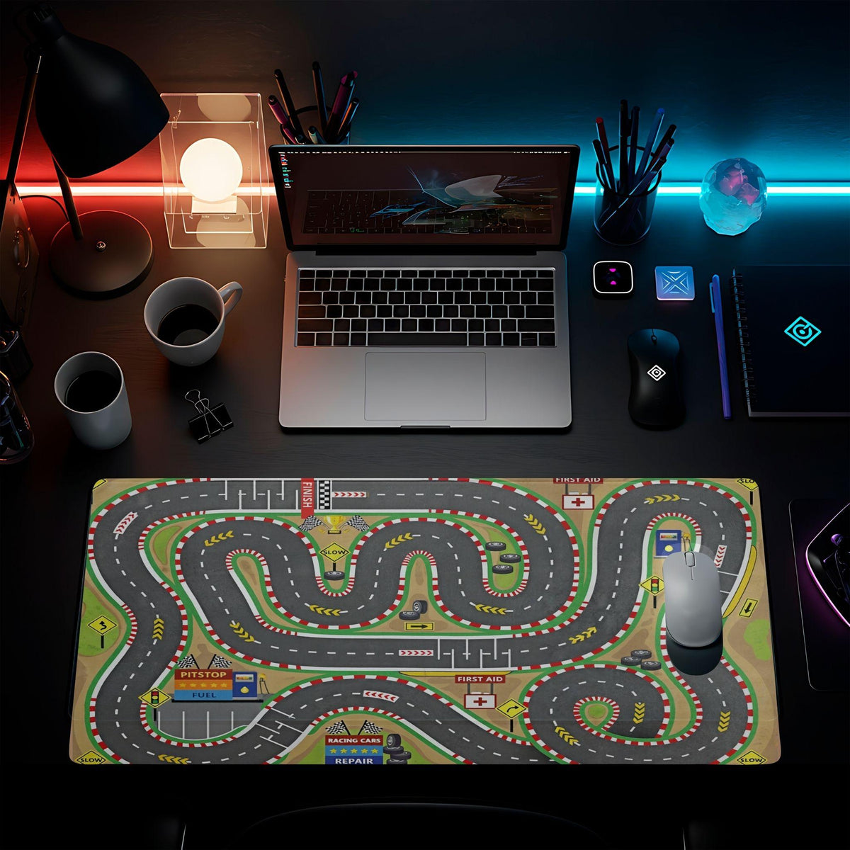 Kids Race Track Desk Pad - HEYITSTRENDY