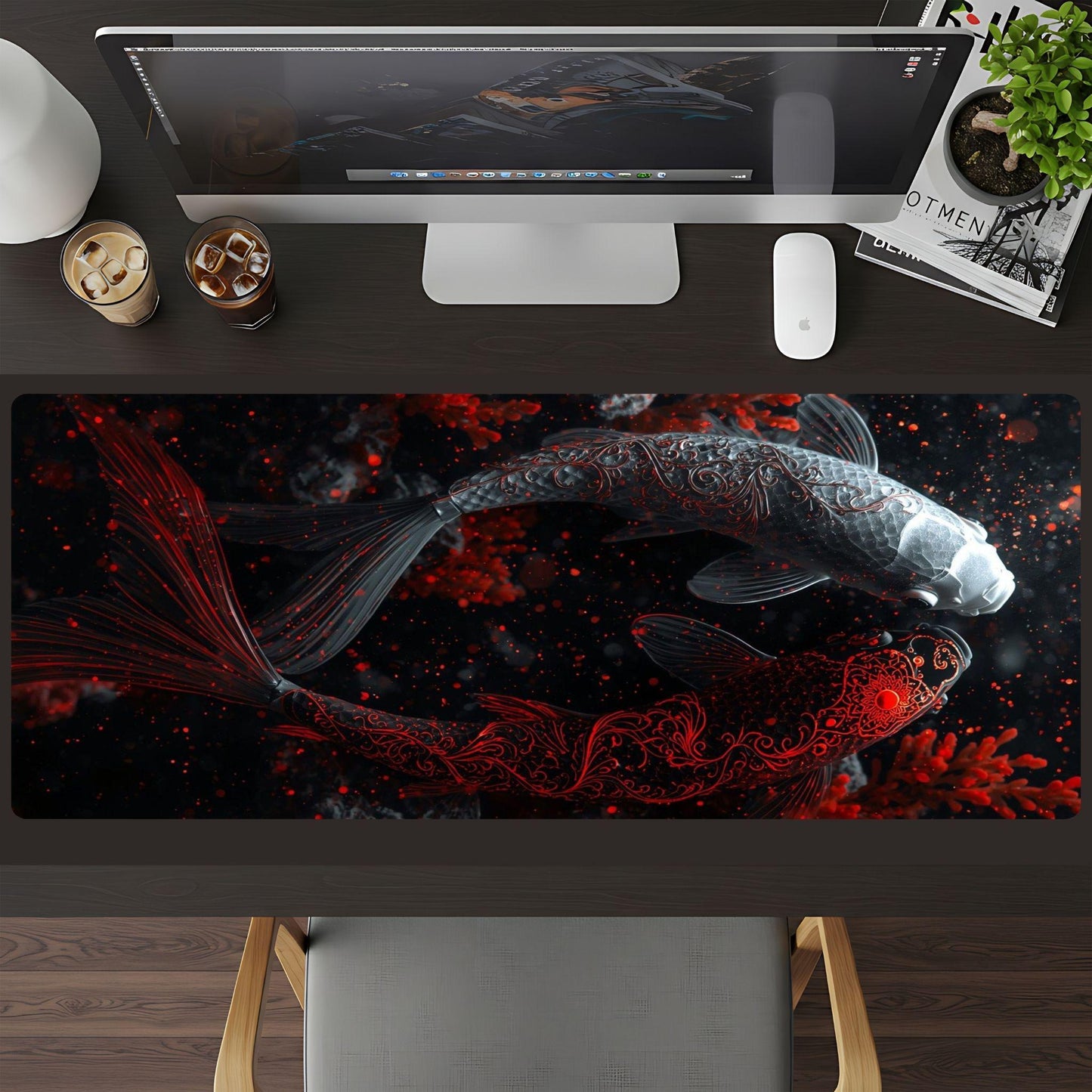 Koi Fish Blue and Red - HEYITSTRENDY