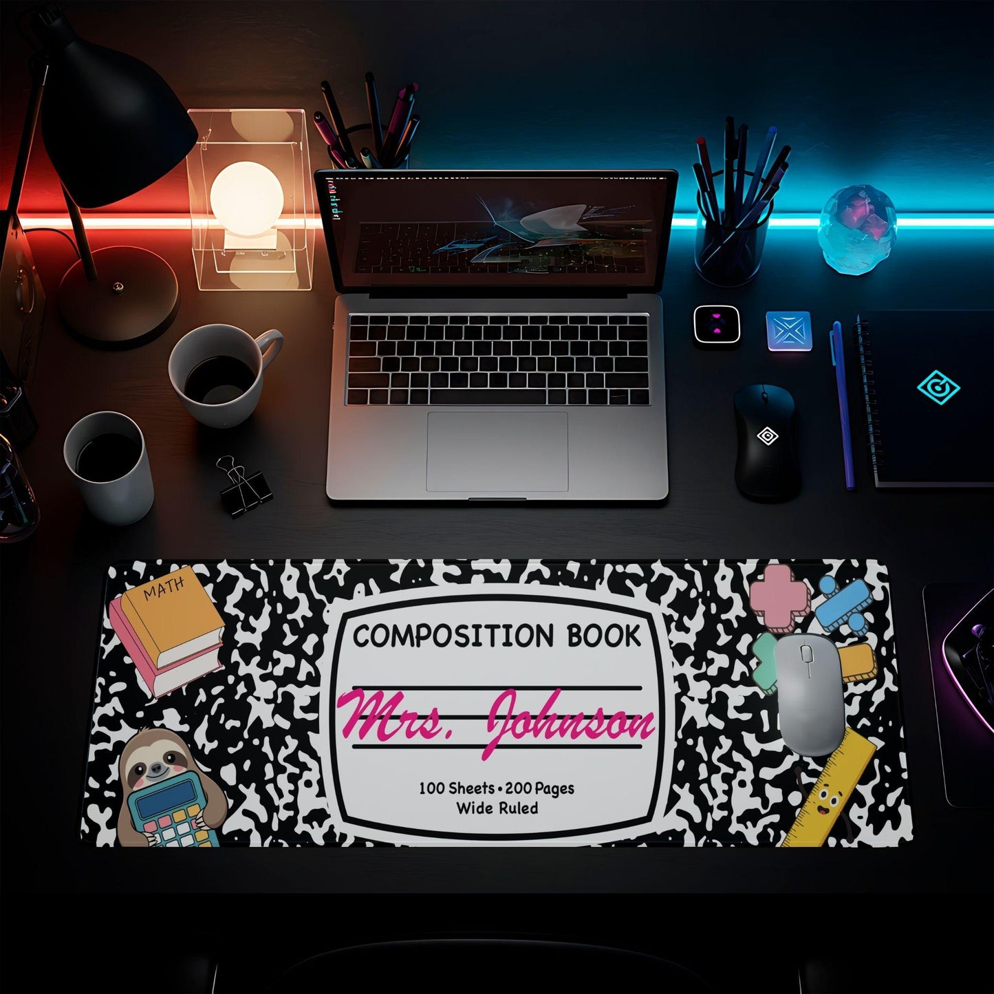 Math Teacher Composition Desk Pad - HEYITSTRENDY