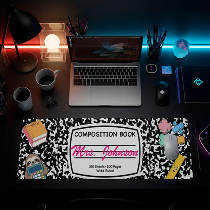Math Teacher Composition Desk Pad - HEYITSTRENDY