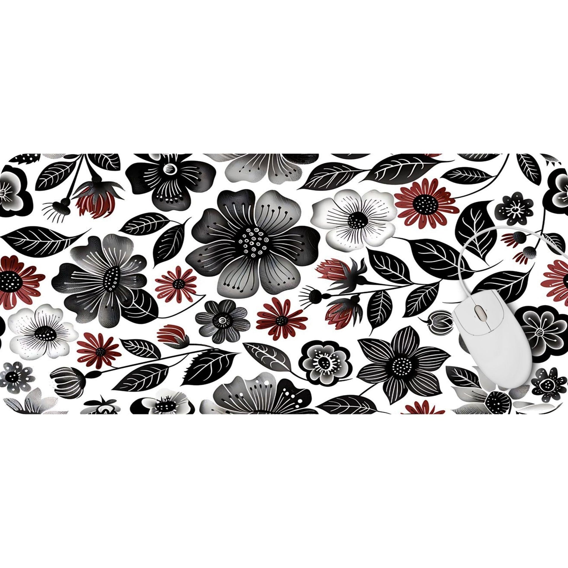 Mono Red Floral - HEYITSTRENDY