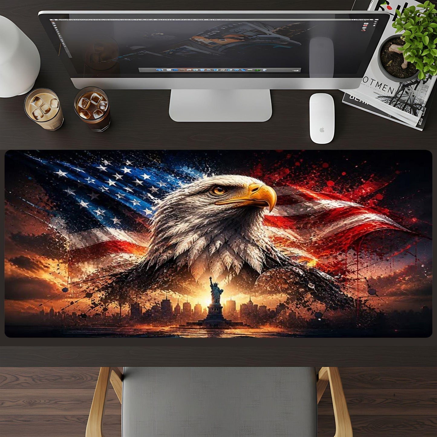 NYC Eagle Flag Desk Pad - HEYITSTRENDY