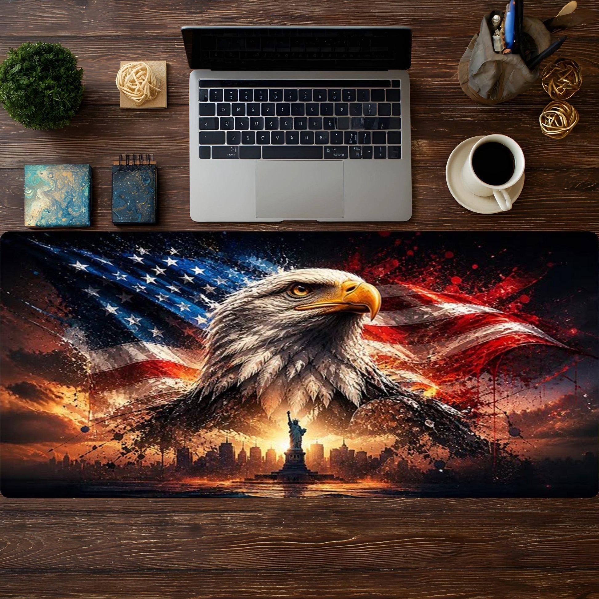 NYC Eagle Flag Desk Pad - HEYITSTRENDY
