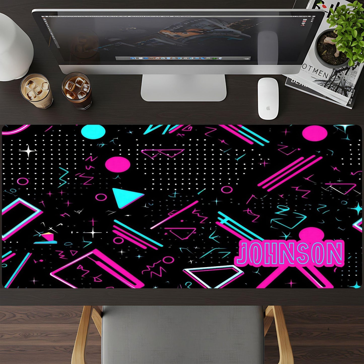 Personalized 80's Desk Pad - HEYITSTRENDY