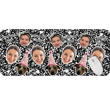 Personalized Face Photo Desk Mat for Dad, Custom Kids Face Office Gift - HEYITSTRENDY