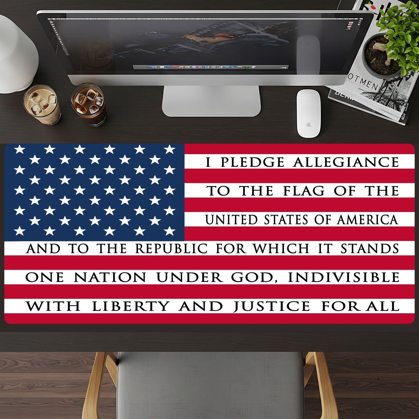 Pledge Allegiance USA Flag Desk Pad - HEYITSTRENDY