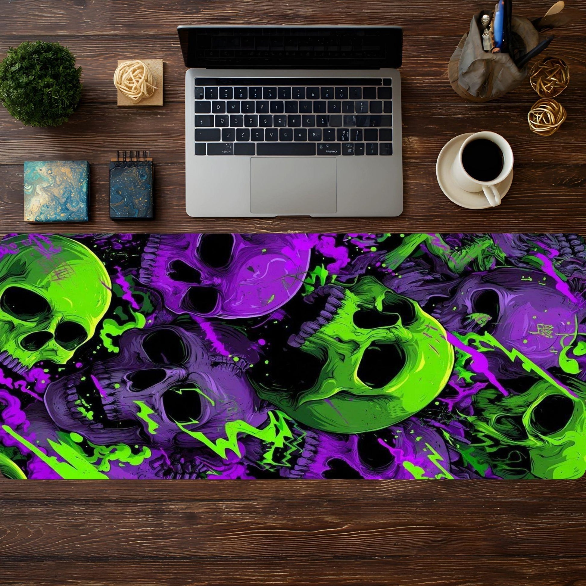 Purple and Green Skulls - HEYITSTRENDY