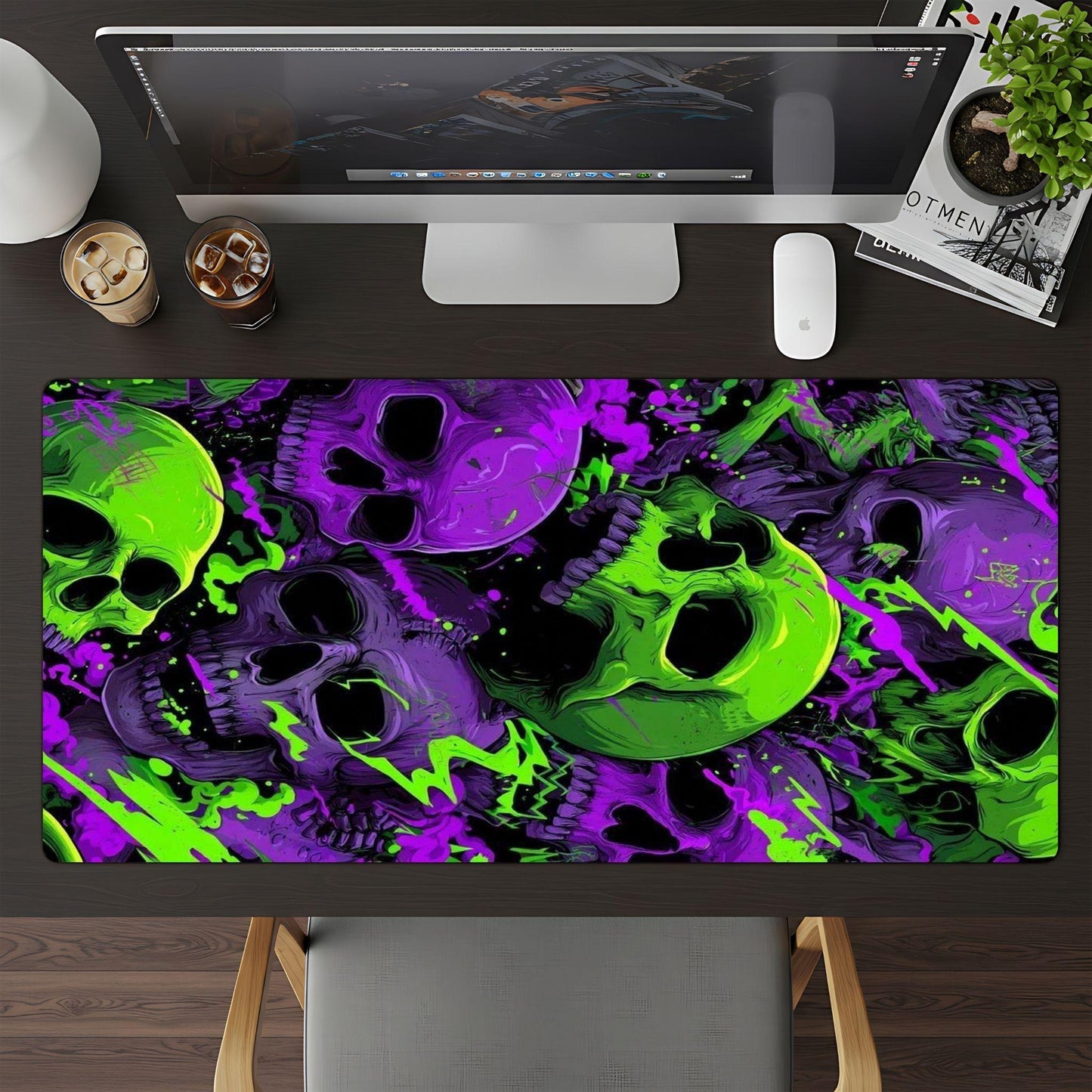 Purple and Green Skulls - HEYITSTRENDY