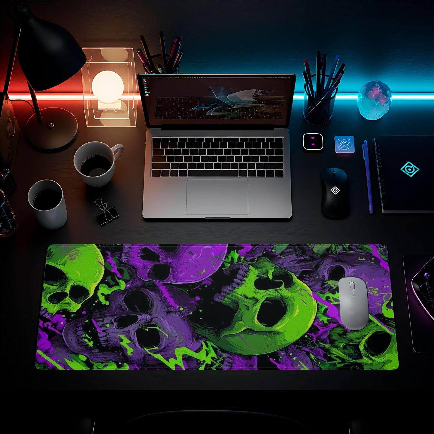 Purple and Green Skulls - HEYITSTRENDY
