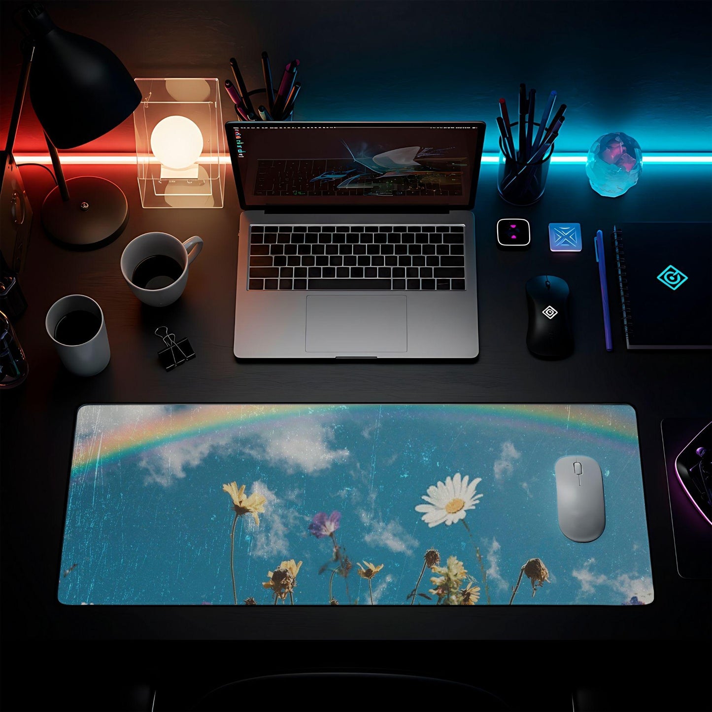 Rainbow and Flowers Scene - HEYITSTRENDY