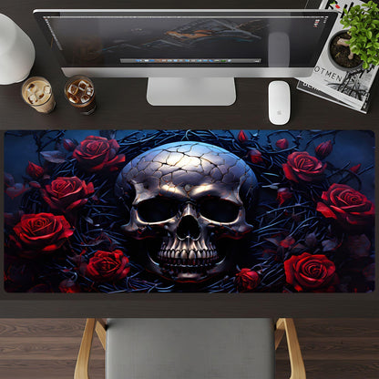 Skull and Roses Desk Pad - HEYITSTRENDY