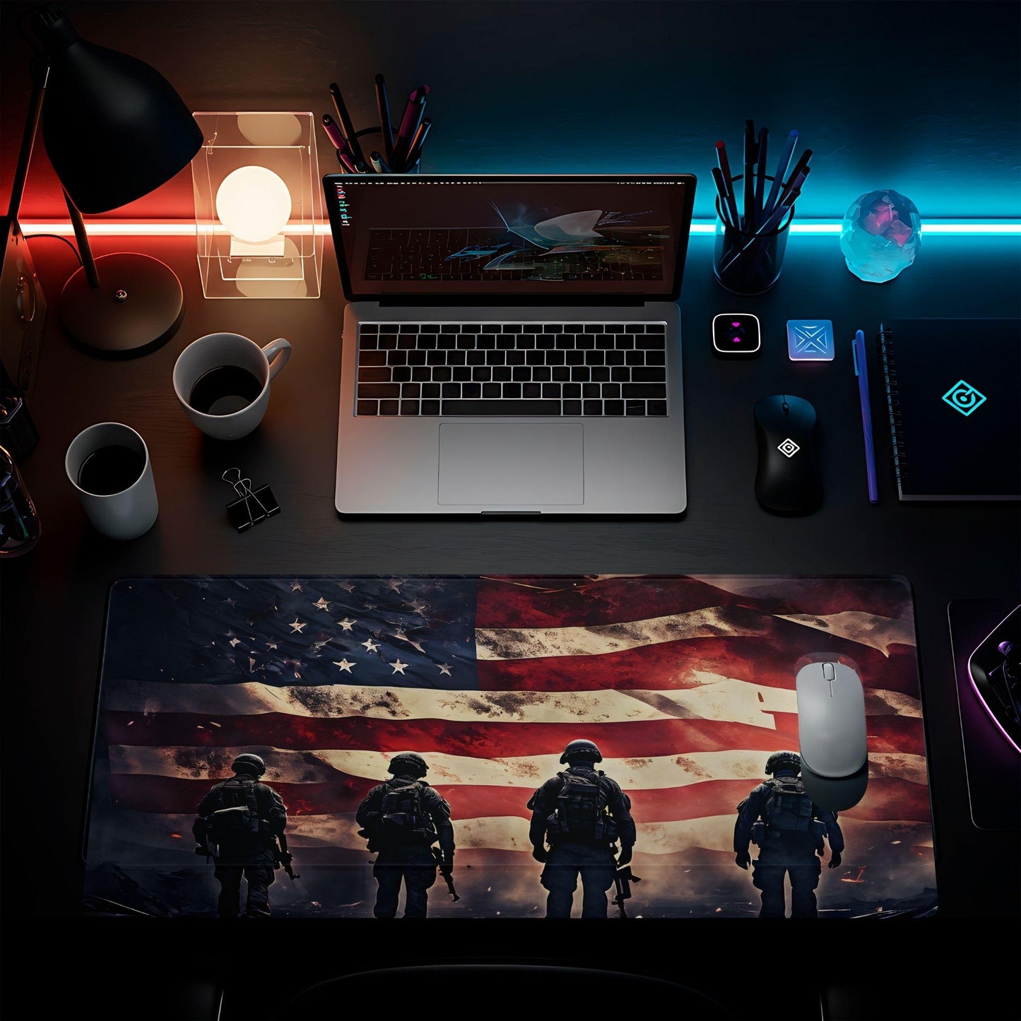 Soldiers in the USA Desk Pad - HEYITSTRENDY