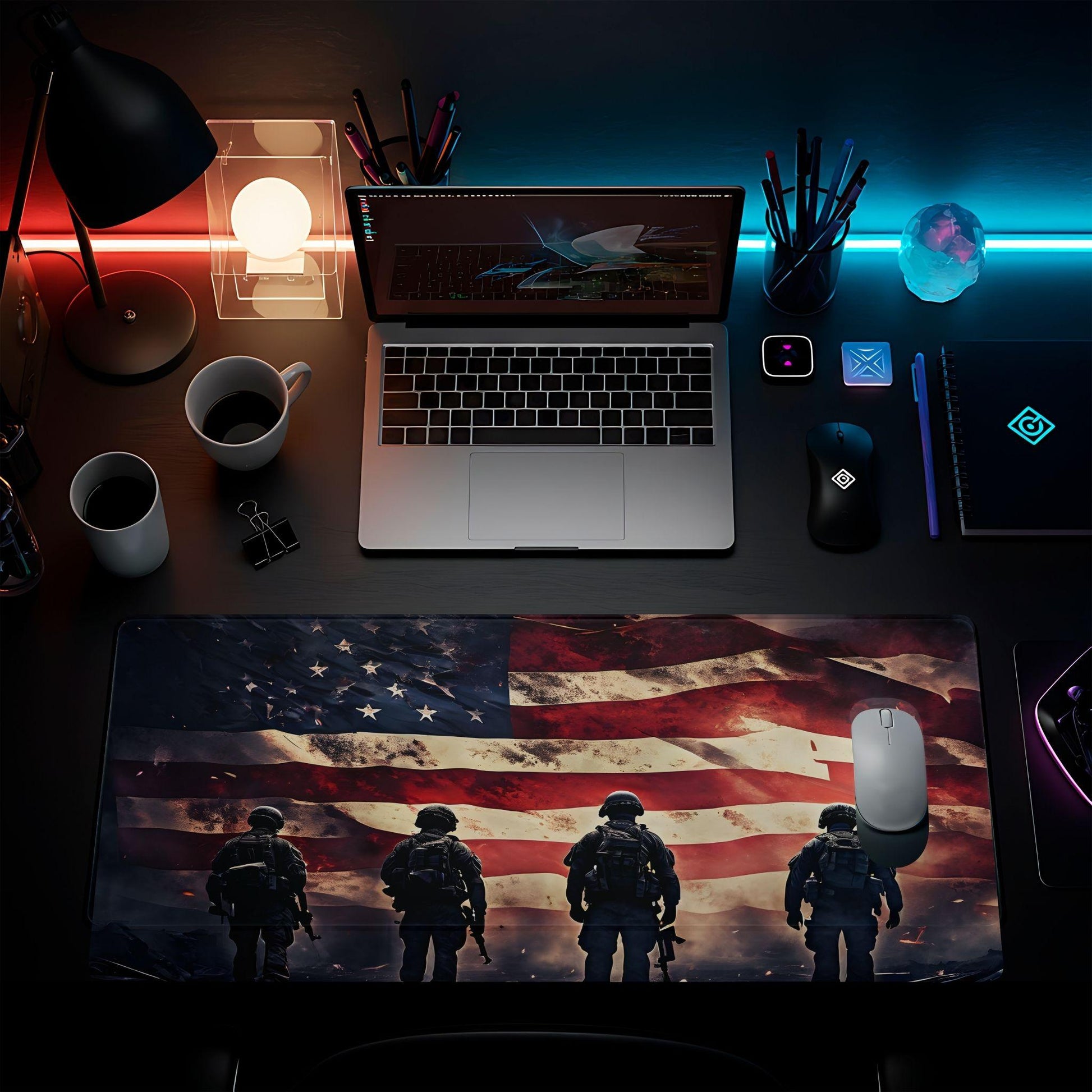 Soldiers in the USA Desk Pad - HEYITSTRENDY