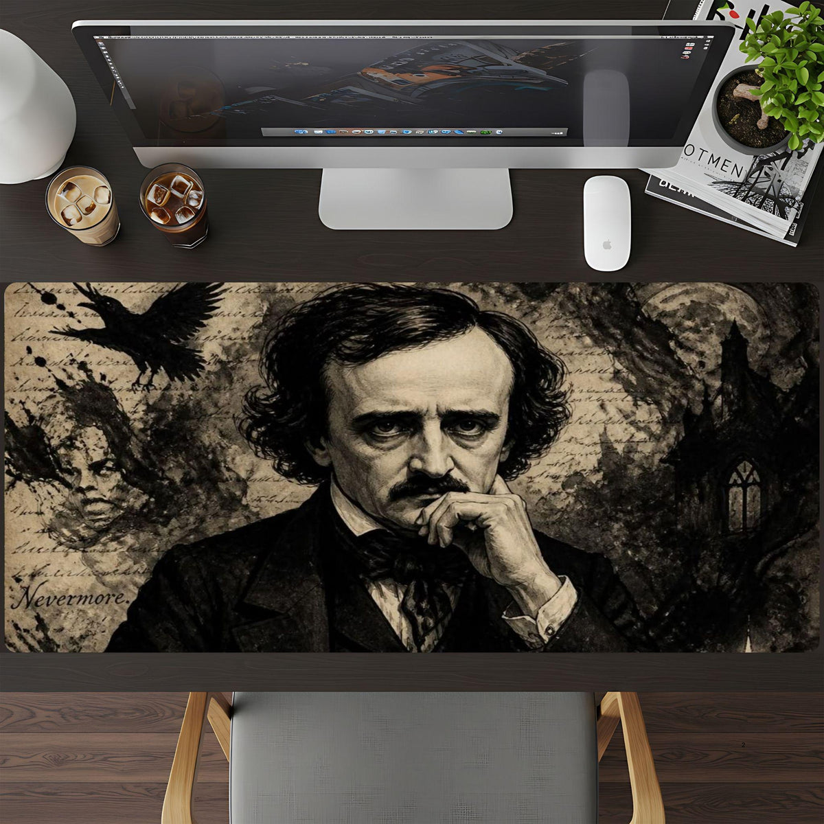 The Edgar Allen Poe Desk Pad - HEYITSTRENDY