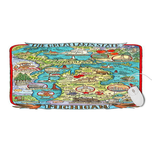 The Great Lakes Michigan Map Drawing - HEYITSTRENDY