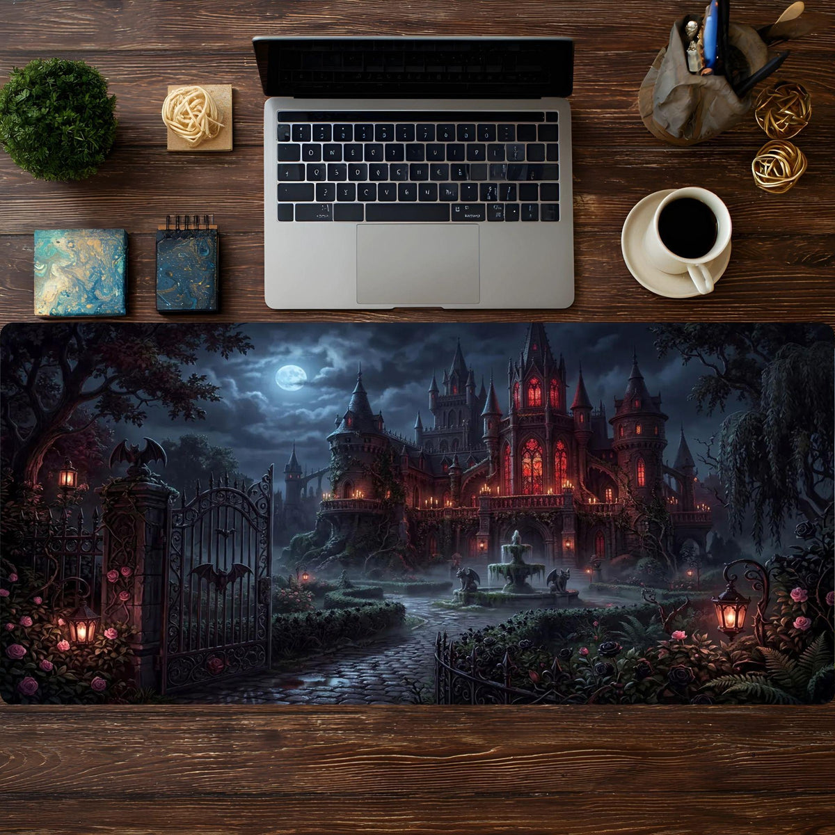 The Vampire Castle Desk Pad - HEYITSTRENDY