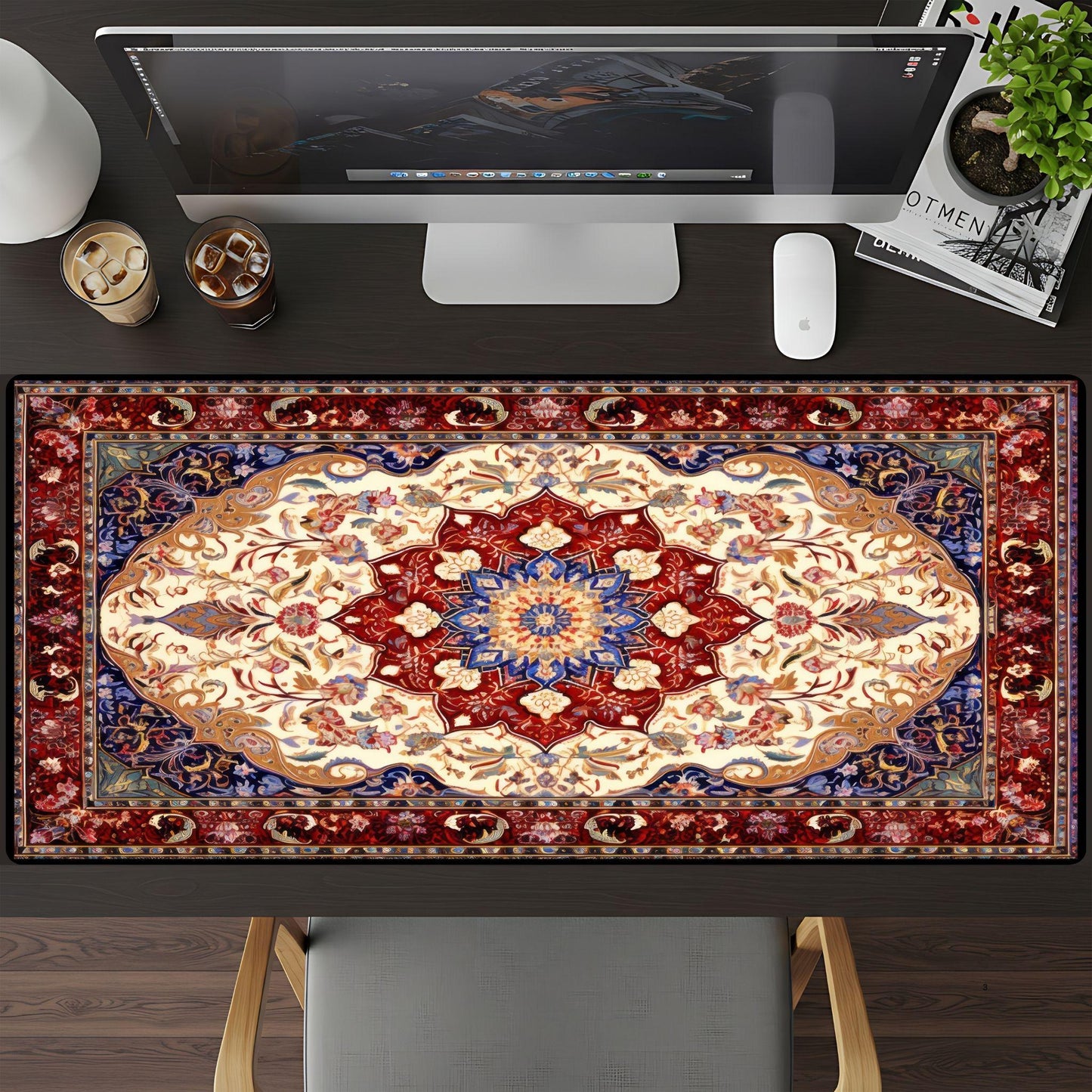 Watercolor Persian Rug Desk Pad - HEYITSTRENDY