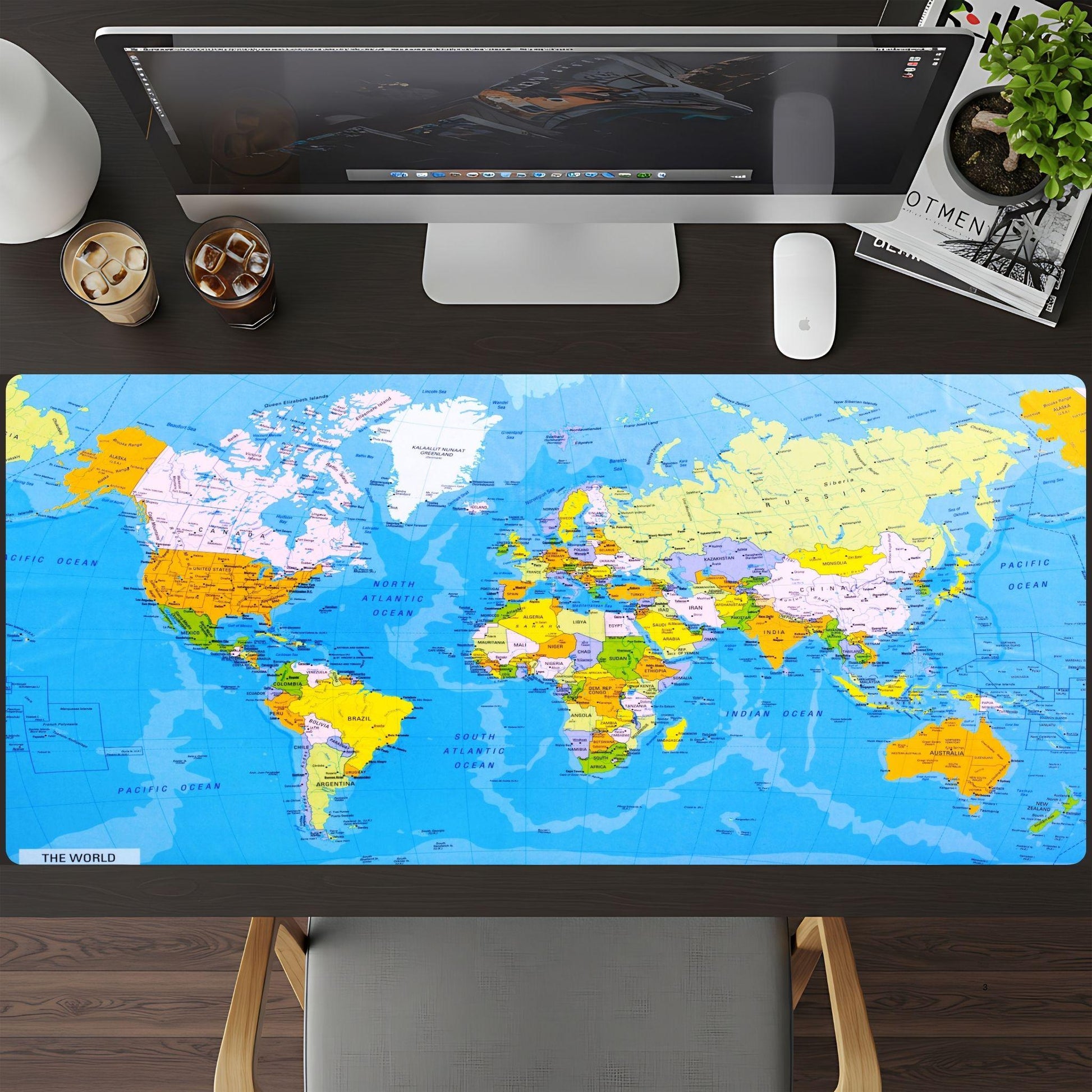 World Map Desk Pad - HEYITSTRENDY