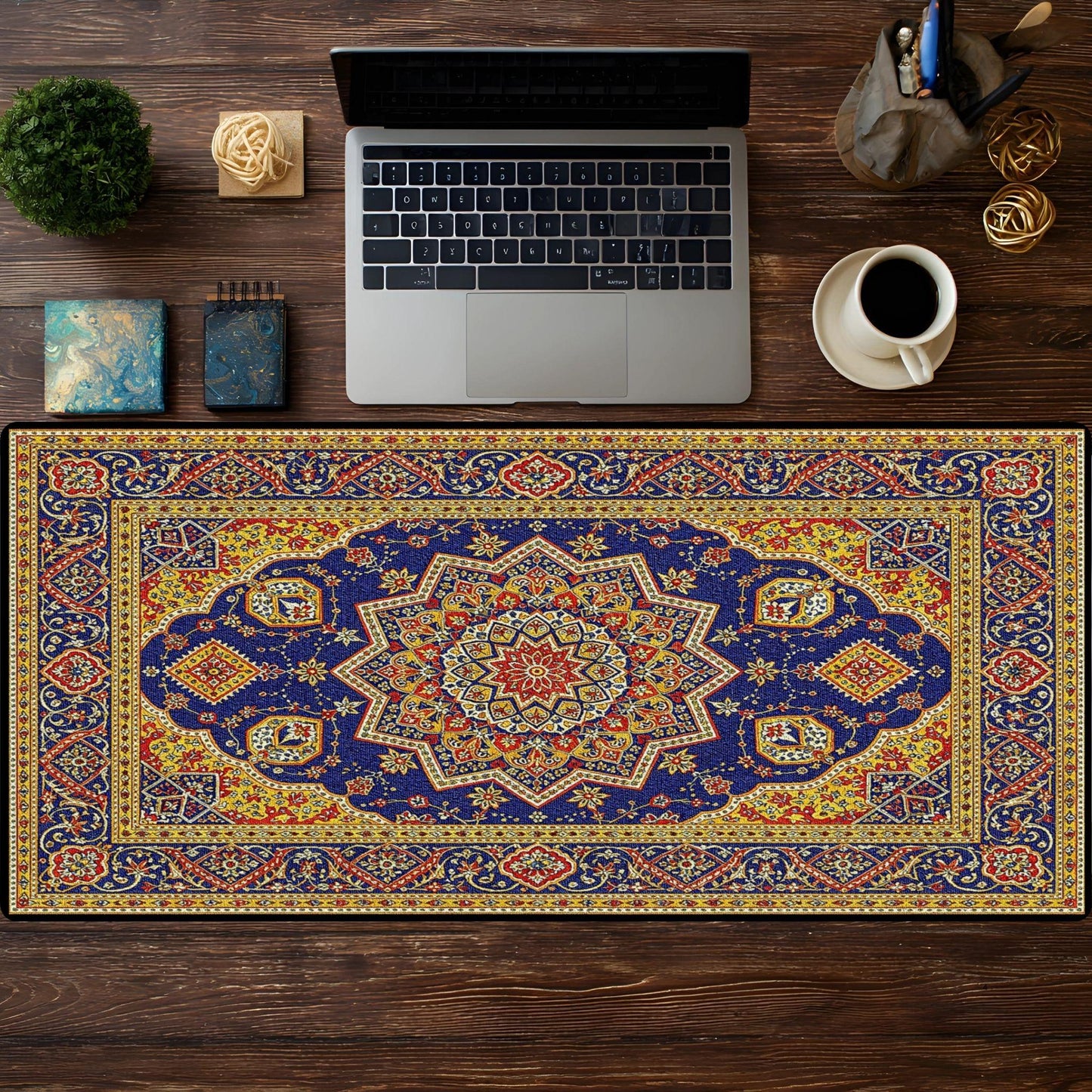 Yellow Persian Rug Desk Pad - HEYITSTRENDY